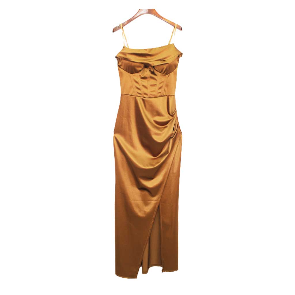 New Collection Ladies Golden Dress